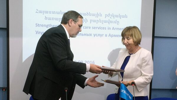 Подписание Соглашения о финансировании проекта ЮНИСЕФ по развитию неонатальных услуг в Армении - Sputnik Армения