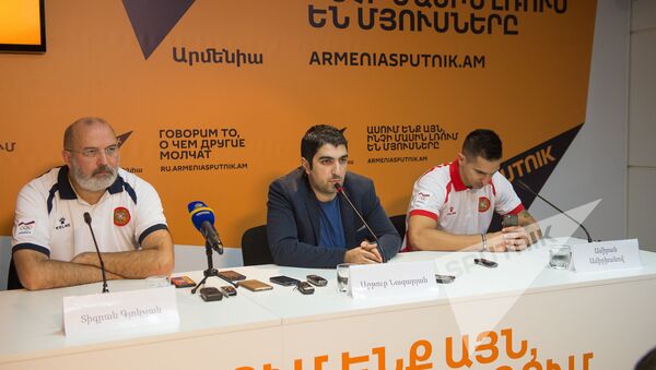 Пресс-конференция представителей баскетбольного клуба Урарту - Sputnik Армения