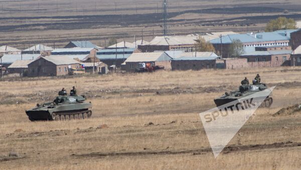 Совместные батальонные тактические учения военнослужащих российской военной базы ЮВО и военнослужащих ВС МО РА - Sputnik Армения