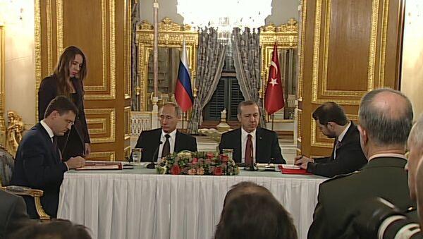 СПУТНИК_РФ и Турция подписали соглашение по Турецкому потоку. Кадры церемонии - Sputnik Армения