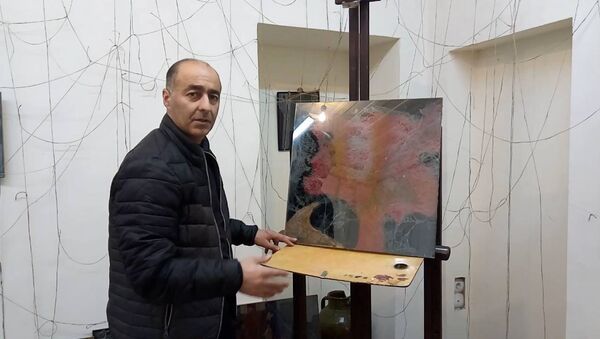 Андраник Аветисян создает картины посредством паутины - Sputnik Армения