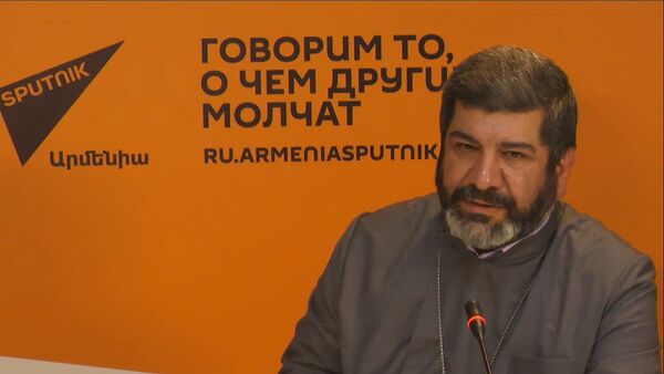 Հայ առաքելական եկեղեցու Վիրահայոց թեմի առաջնորդ, Վազգեն եպիսկոպոս Միրզախանյանի ասուլիսը Sputnik Արմենիա մամուլի կենտրոնում - Sputnik Արմենիա