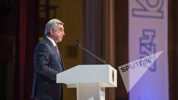 XVI съезд РПА. Выступление президента РА Сержа Саргсяна - Sputnik Армения