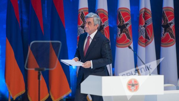 XVI съезд РПА. Президент Армении и РПА Серж Саргсян  - Sputnik Արմենիա