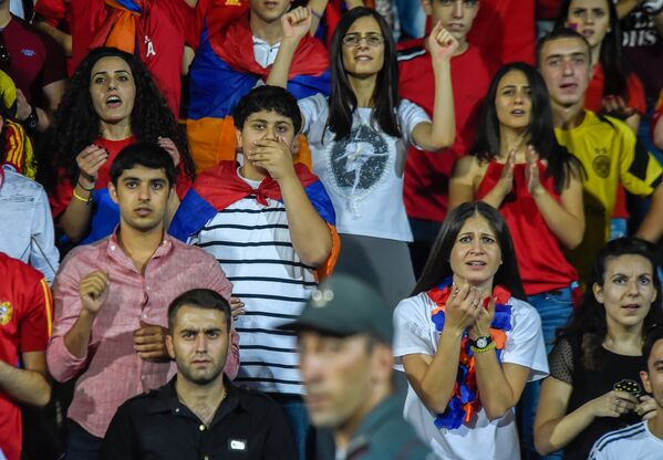Домашний матч сборных Армении и Дании в рамках отборочного цикла ЕВРО-2016 - Sputnik Армения