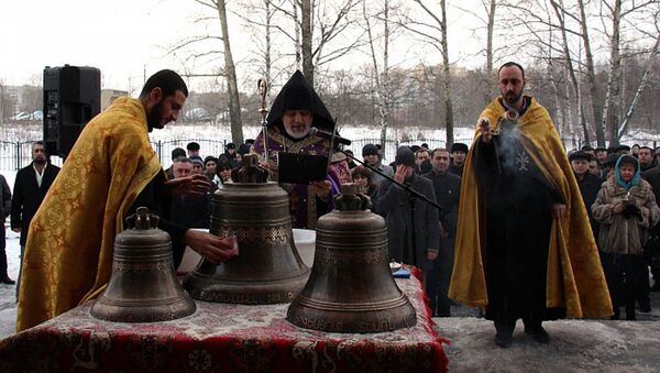 Освящение колоколов армянской церкви в Ярославле - Sputnik Армения