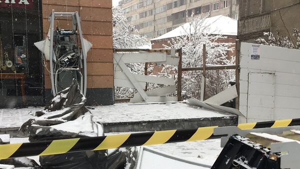 Взорванный банкомат на улице Сарьяна - Sputnik Արմենիա