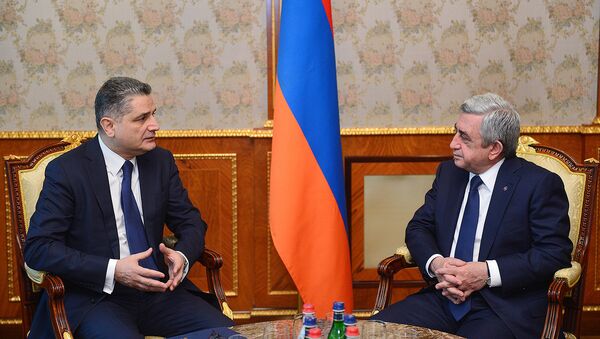 Президент Армении Серж Саргсян принял председателя коллегии Евразийской экономической комиссии (ЕЭК) Тиграна Саркисяна - Sputnik Армения