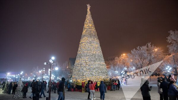 Зимний сад в Ереване. Новогодняя елка - Sputnik Արմենիա