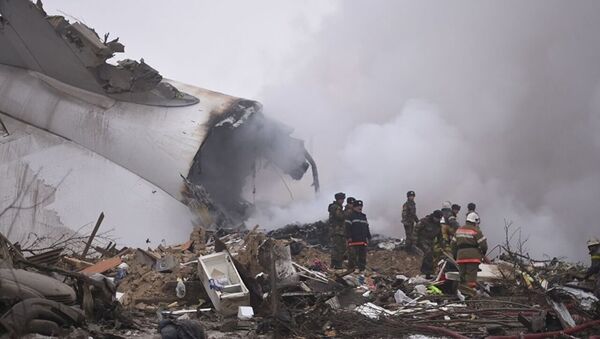 Грузовой самолет турецкой авиакомпании упал на жилые дома в селе Дача-Суу Чуйской области - Sputnik Армения