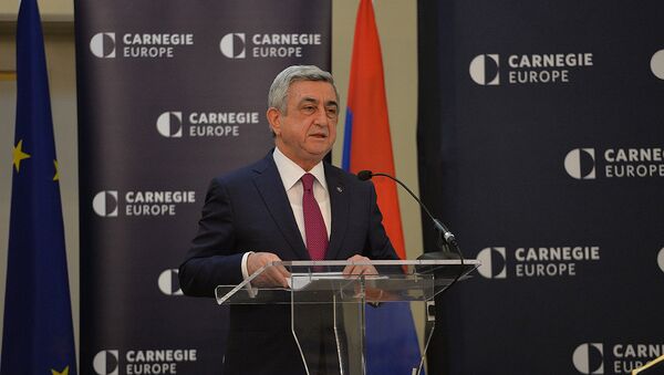 Президент Армении Серж Саргсян выступил в Центре Карнеги - Sputnik Армения