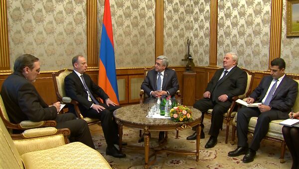 Секретарь Совета Безопасности РФ Николай Патрушев встретился с президентом Армении Сержем Саргсяном - Sputnik Армения