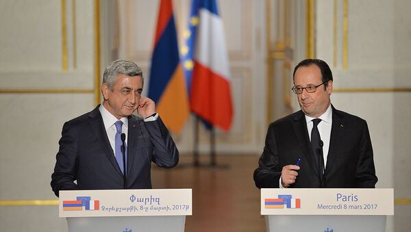 Итоговая конференция президентов Армении и Франции - Sputnik Армения