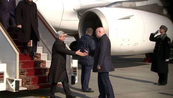 Президент Армении Серж Саргсян прибыл с официальным визитом в Россию - Sputnik Армения