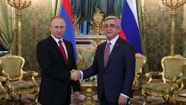 Переговоры президента РФ В. Путина с президентом Армении С. Саргсяном - Sputnik Армения