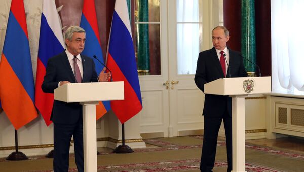 Переговоры президента РФ В. Путина с президентом Армении С. Саргсяном - Sputnik Արմենիա
