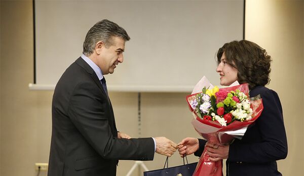 Карен Карапетян на церемонии награждении Лучшая бизнес-вумен Карен Карапетян на церемонии награждении Лучшая бизнес-вумен - Sputnik Արմենիա