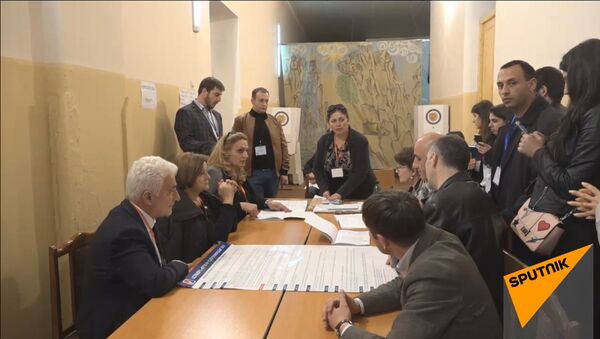 Ситуация на избирательном участке 9/24 после завершения голосования - Sputnik Армения