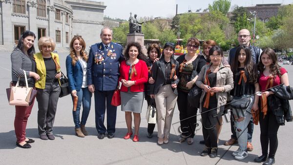 Акция “Лента Победы: Я помню! Я горжусь!” в Ереване - Sputnik Армения