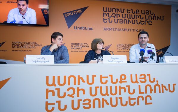 Нарек Ахназарян, Гаяне Ахназарян и Завен Колоян - Sputnik Армения