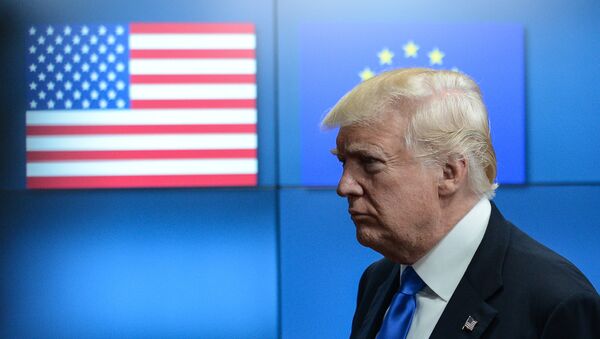 Президент США Дональд Трамп встретился с лидерами ЕС в Брюсселе - Sputnik Армения