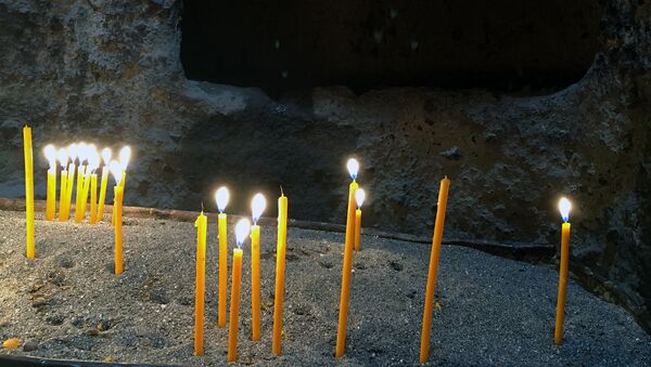 Церковные свечи, Гегард. Армения - Sputnik Արմենիա
