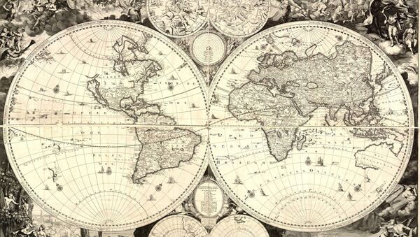 Карта мира Товмаса Ванандеци на армянском. Амстердам, 1695 год - Sputnik Армения