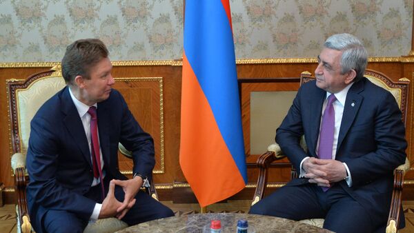 Президент Серж Саргсян принял председателя правления компании Газпром Алексея Миллера - Sputnik Արմենիա