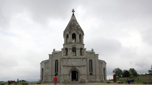 Церковь Казанчецоц, город Шуши. Республика Арцах - Sputnik Армения