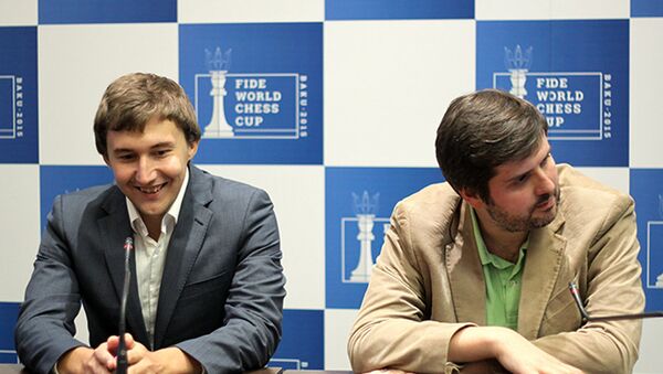 Сергей Карякин и Петр Свидлер на Кубке мира по шахматам - Sputnik Армения