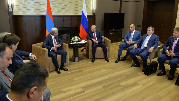 Встреча президентов Армении и России Сержа Саргсяна и Владимира Путина - Sputnik Արմենիա