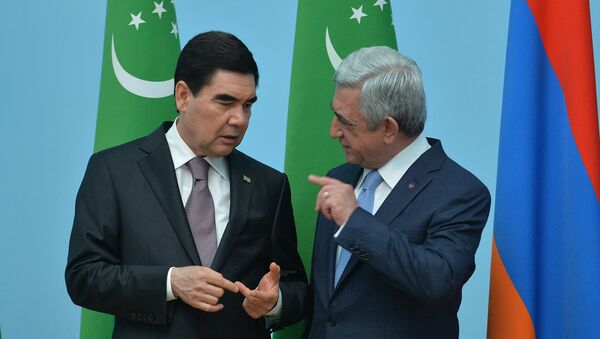 Президент Республики Армения Серж Саргсян и Президент Туркменистана Гурбангулы Бердымухамедов - Sputnik Армения