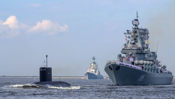 Генеральная репетиция военно-морского парада ко дню ВМФ в Кронштадте - Sputnik Армения