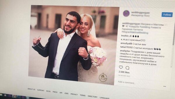 Свадьба Миграна Арутюняна и его избранницы, абхазской певицы и танцовщицы Мактины Бебия - Sputnik Армения