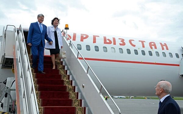 Самолет Ту-134, на котором летает президент Кыргызстана Алмазбек Атамбаев - Sputnik Армения