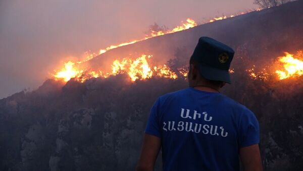 Пожар в Бюракане - Sputnik Армения