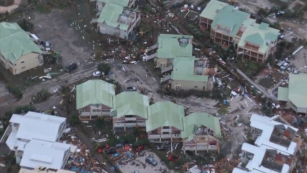 Последствия урагана Ирма на Голландских Карибах. Съемка с вертолета - Sputnik Արմենիա