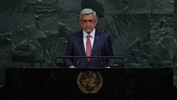 Выступление президента Армении Сержа Саргсяна на 72-ой сессии Генеральной Ассамблеи ООН - Sputnik Армения