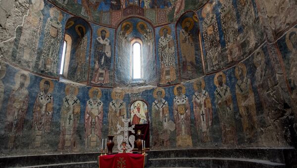 Фрески монастыря Святой Богоматери в Ахтале - Sputnik Արմենիա