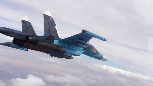 Нанесение российской боевой авиацией ударов по позициям ИГ в Сирии. Архивное фото - Sputnik Армения