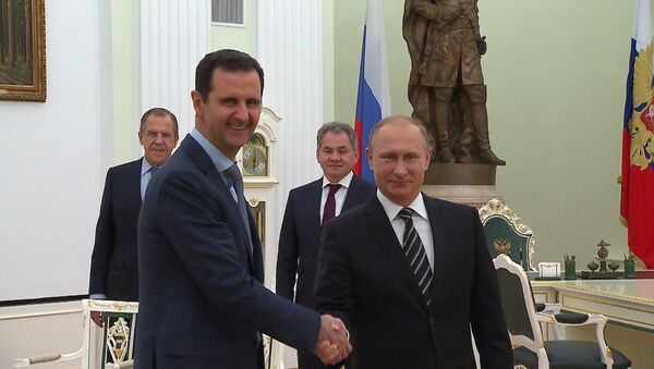 Спутник_Асад  на встрече с Путиным поблагодарил Россию за помощь Сирии  - Sputnik Армения