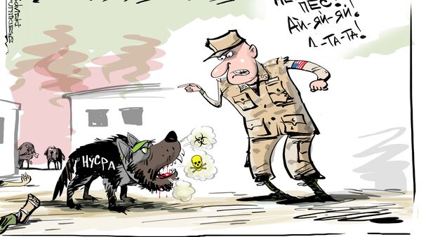 Карикатура. Госдеп впервые признал, что ан-Нусра* применяет химоружие в Сирии - Sputnik Արմենիա