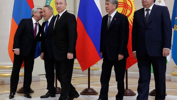 Лидеры Армении Казахстана России Кыргызстана и Таджикистана - Sputnik Արմենիա