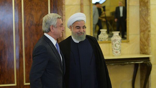 Президенты Армении Серж Саргсян и Ирана Хасан Рухани - Sputnik Արմենիա