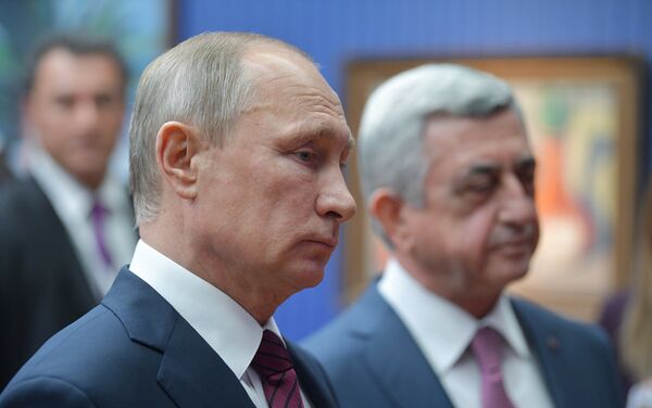 Президент РФ В.Путин встретился с президентом Армении С. Саргсяном Президент РФ В.Путин встретился с президентом Армении С. Саргсяном - Sputnik Армения