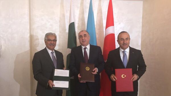 Министры иностранных дел Пакистана, Азербайджана и Турции - Sputnik Արմենիա