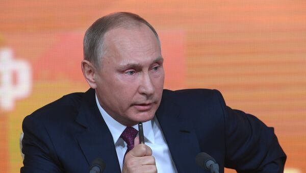 Ежегодная большая пресс-конференция президента РФ Владимира Путина - Sputnik Армения