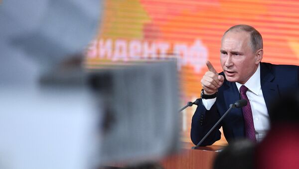 Ежегодная большая пресс-конференция президента РФ Владимира Путина - Sputnik Армения