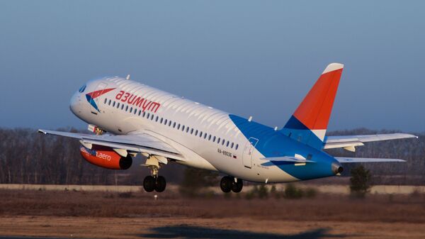 Первый рейс новой авиакомпании Азимут в Новосибирске - Sputnik Արմենիա
